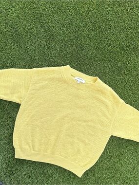 Banana Republic Yellow Lightweight Knit Sweater